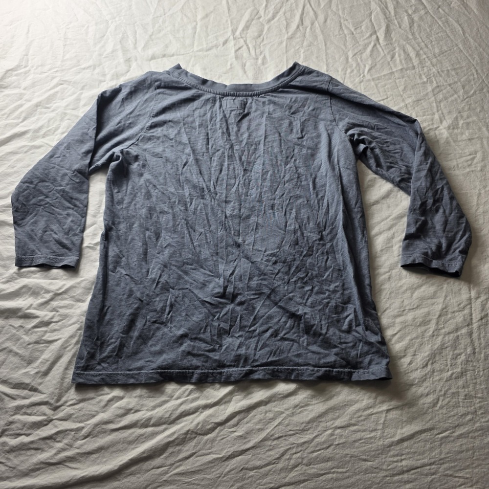 pact women's shirt 3/4 length sleeve blue medium - Picture 2 of 5